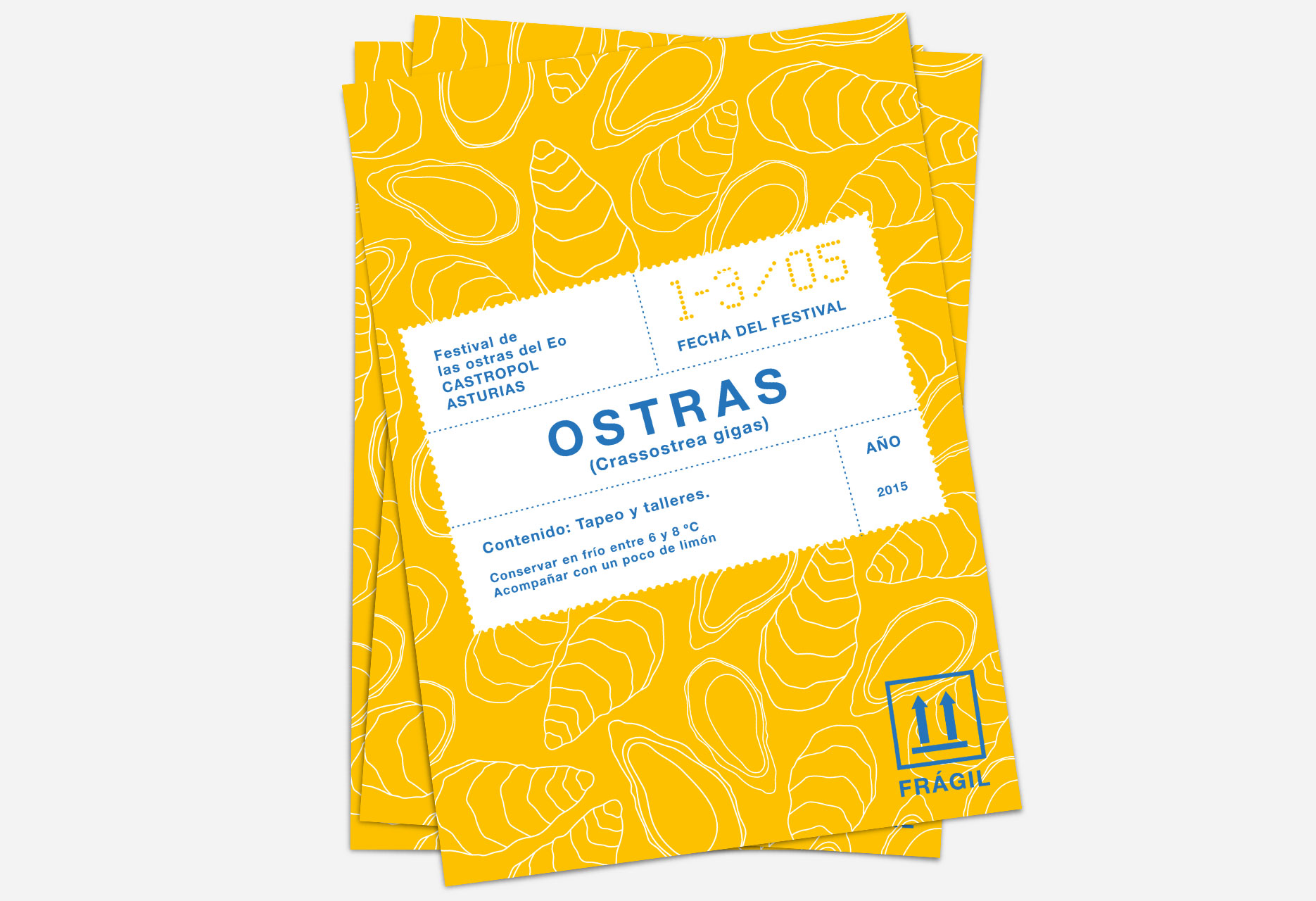 Poster and brochure Festival Ostras del Eo - poster / publishing design - 2015