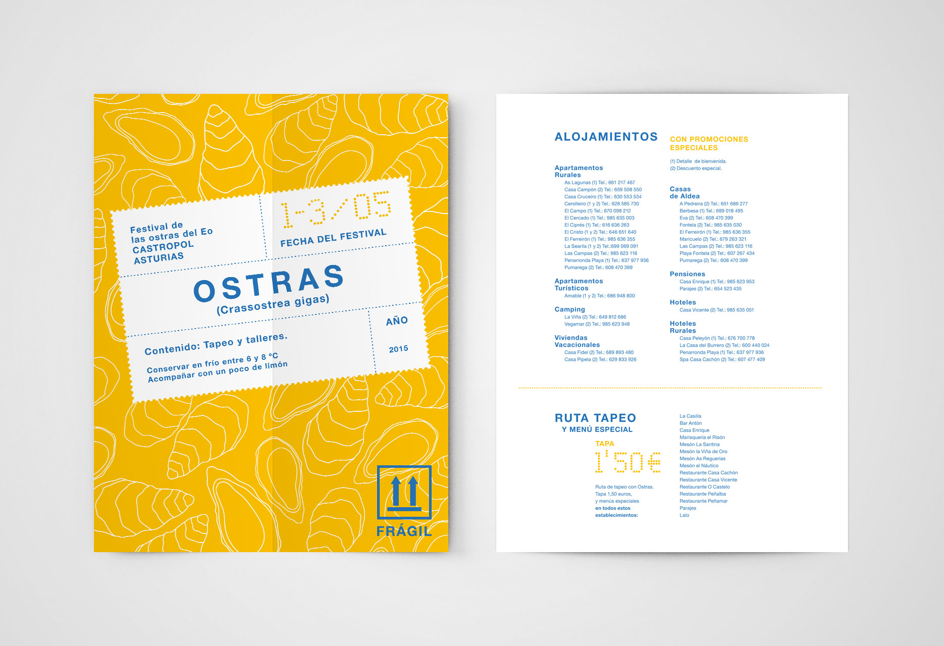 Poster and brochure Festival Ostras del Eo - poster / publishing design