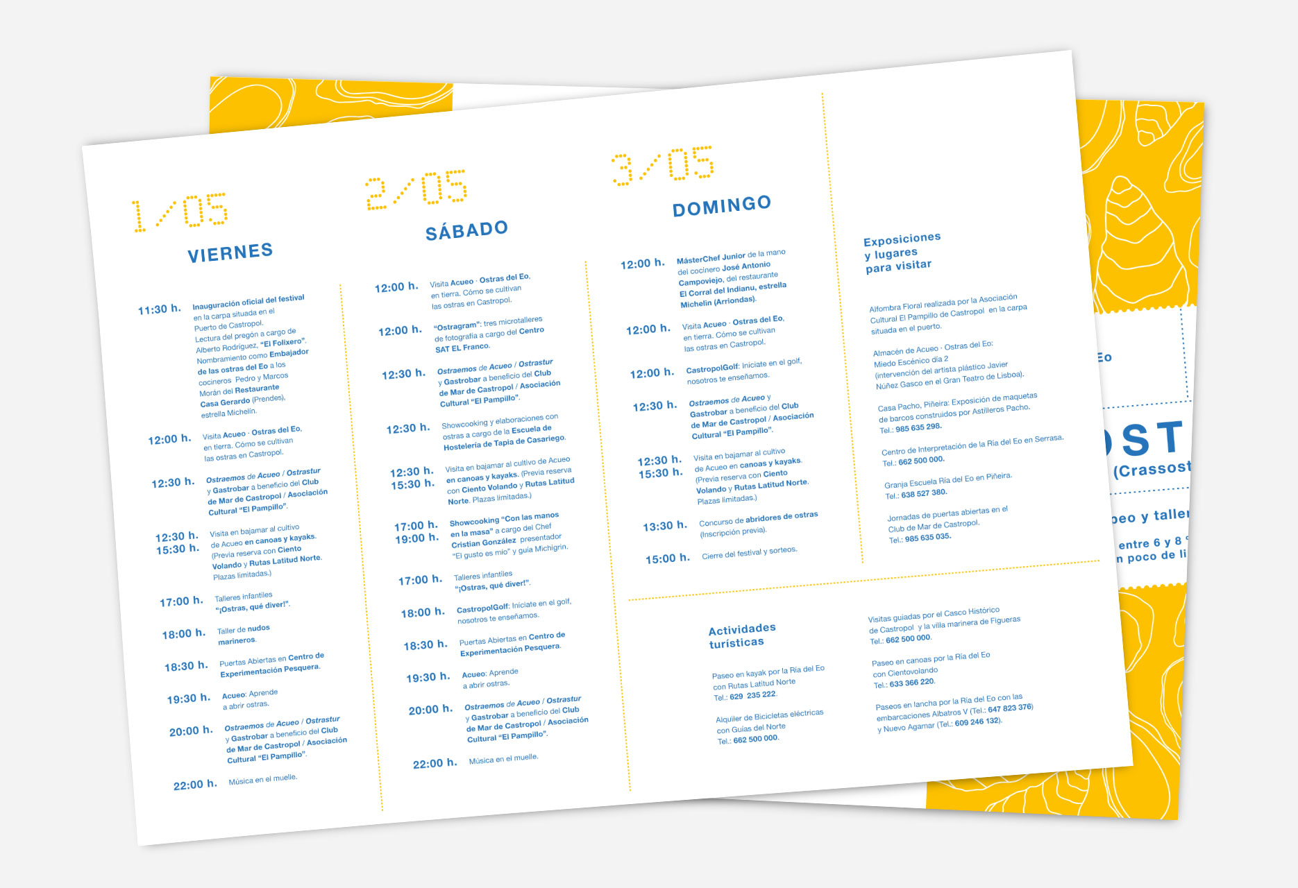 Poster and brochure Festival Ostras del Eo - poster / publishing design - 2015