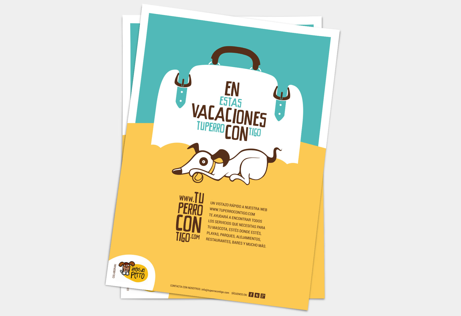 Design of brand and website Tu perro contigo - poster / web design / branding / illustration - 2010