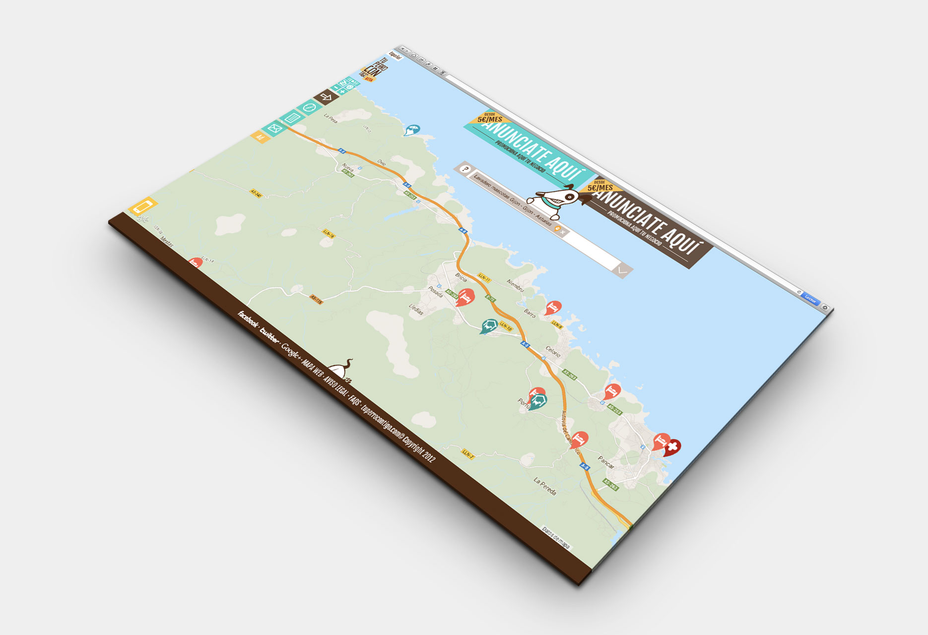 Design of brand and website Tu perro contigo - poster / web design / branding / illustration - 2010