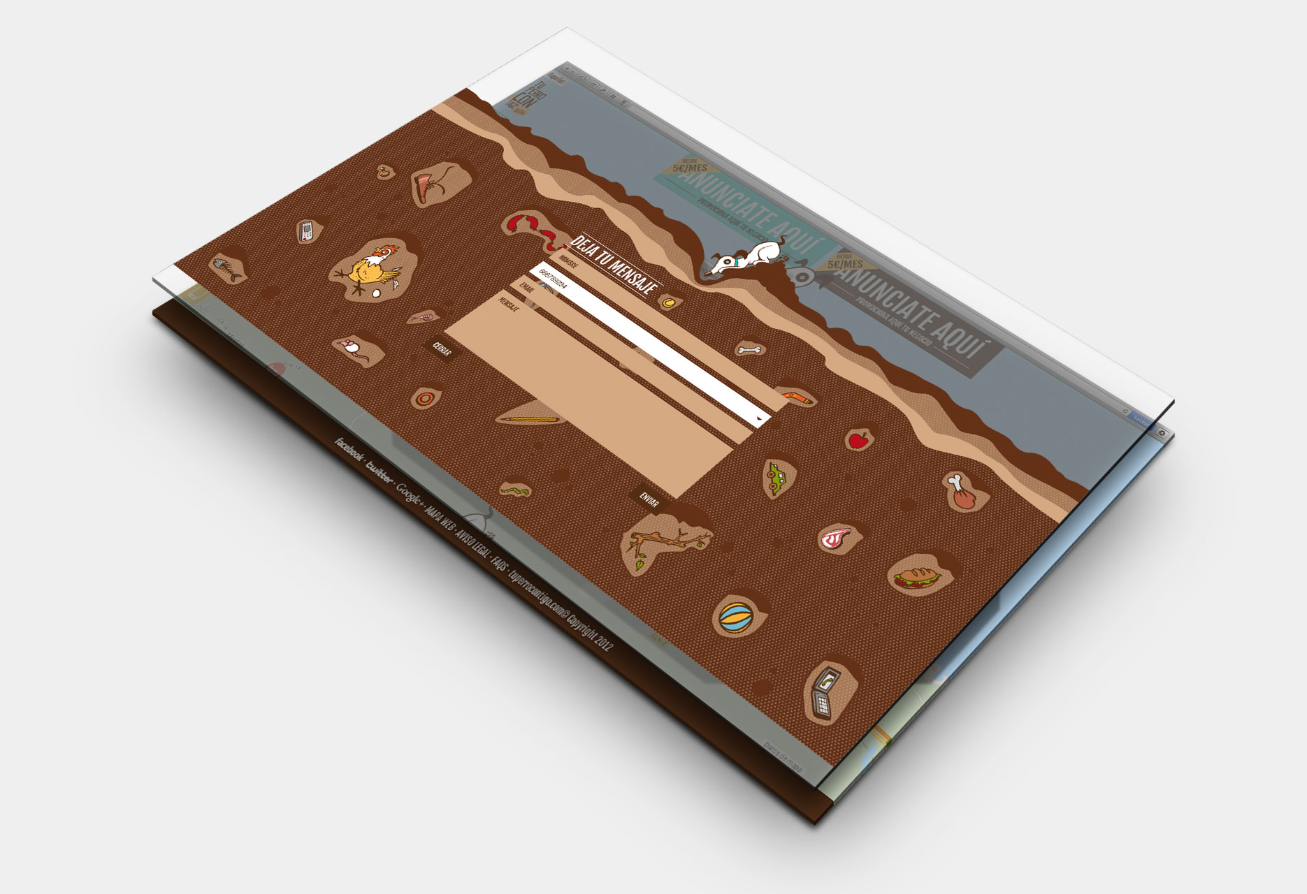 Design of brand and website Tu perro contigo - poster / web design / branding / illustration - 2010
