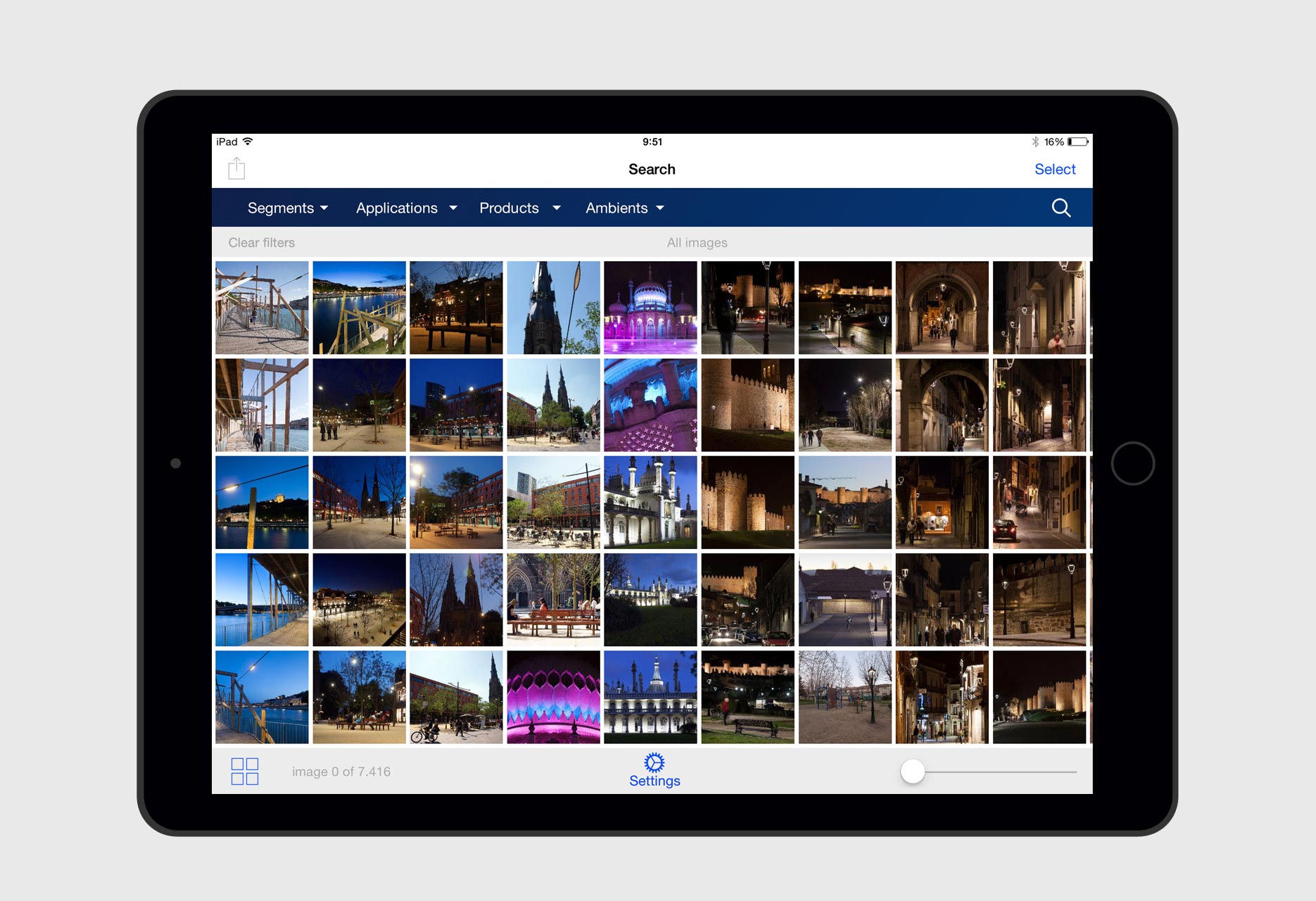Aplicación iPad Banco de Imágenes Philips - app móvil / desarrollo iOS