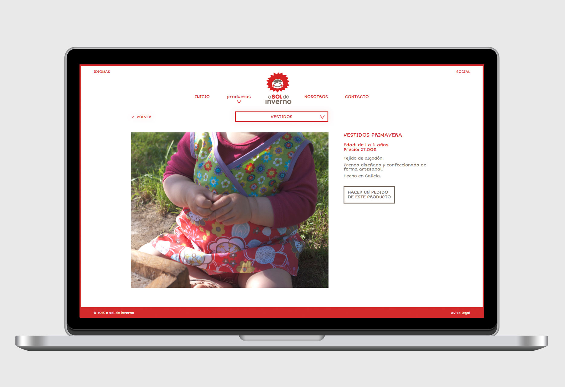 On-line store and website O sol de inverno - e-commerce / web development / responsive design / web design / CMS - 2014