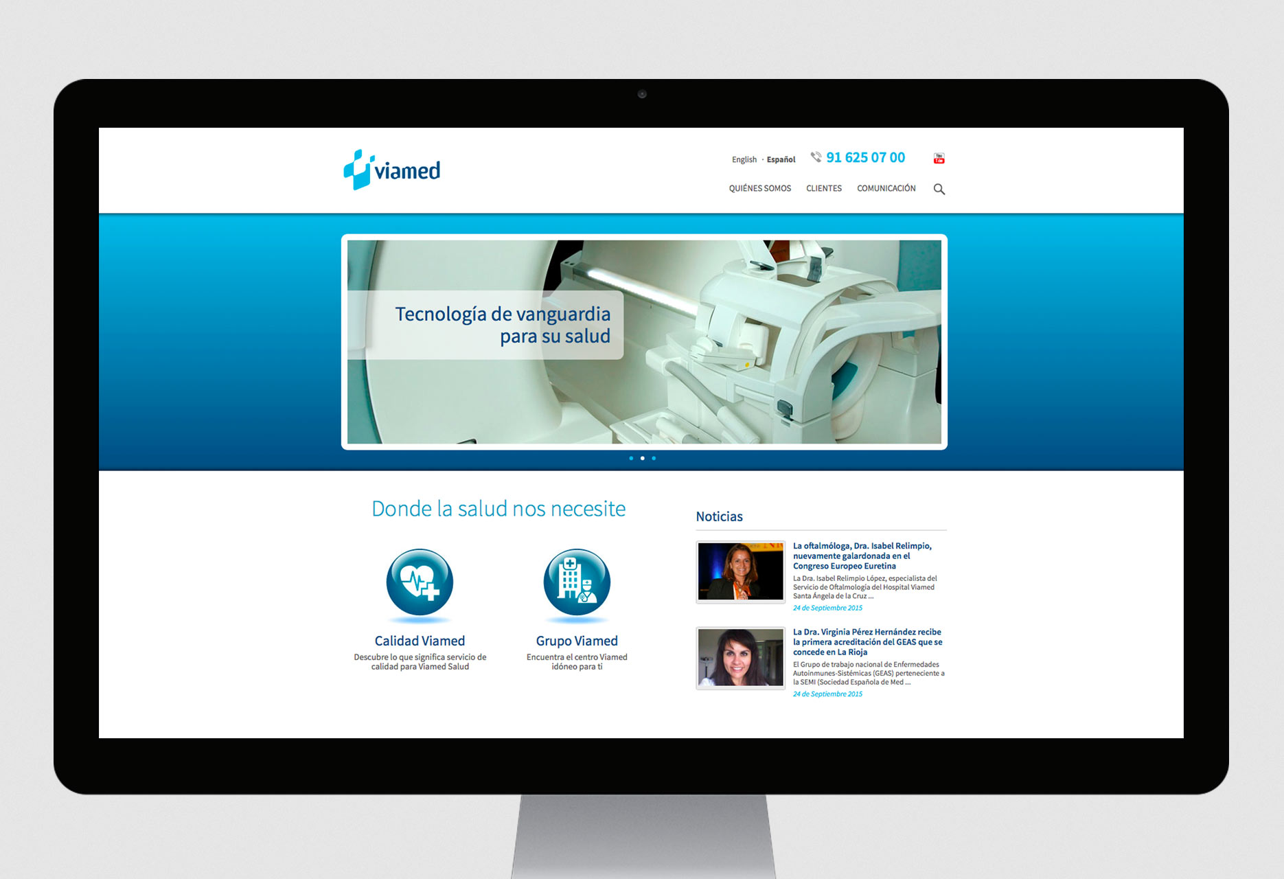 Corporate websites Webs Grupo Viamed - web development / CMS - 2012