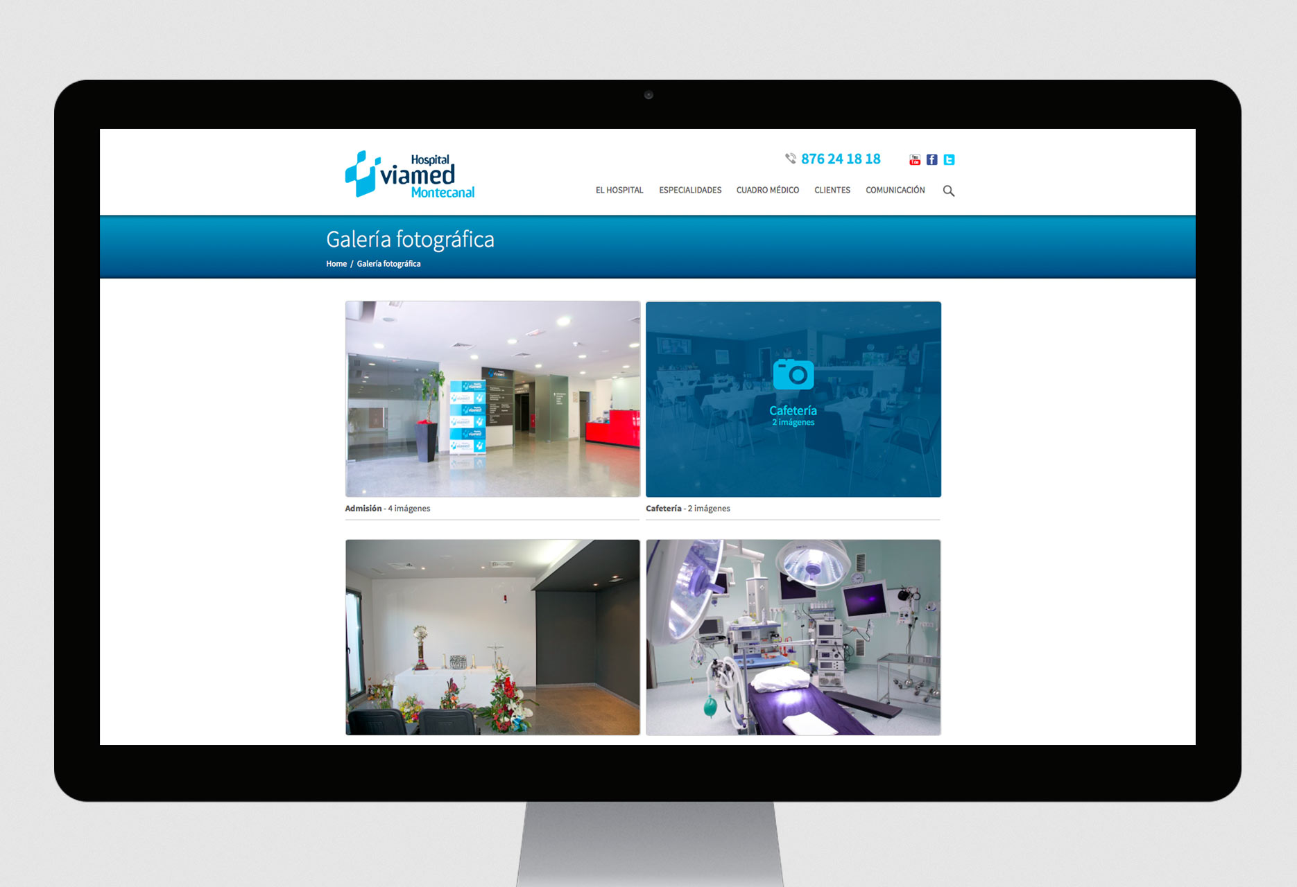 Corporate websites Webs Grupo Viamed - web development / CMS - 2012