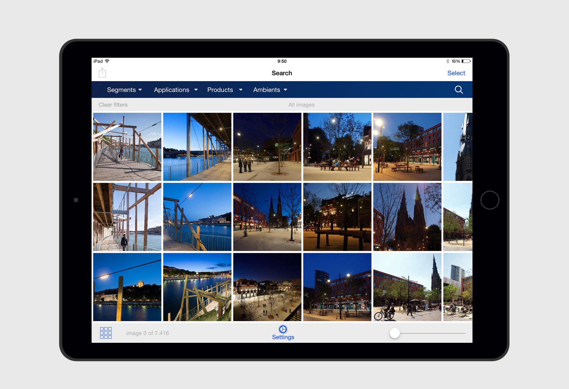 iPad application Philips Image bank - mobile app / iOS development - 2015
