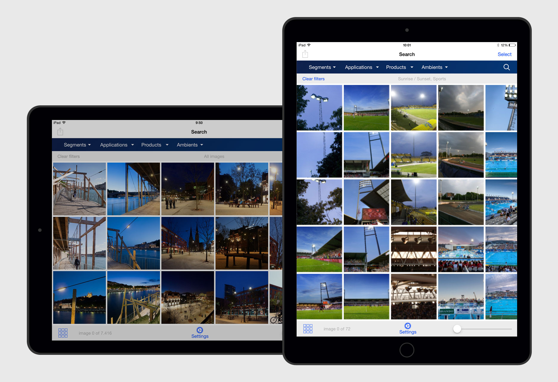 iPad application Philips Image bank - mobile app / iOS development - 2015