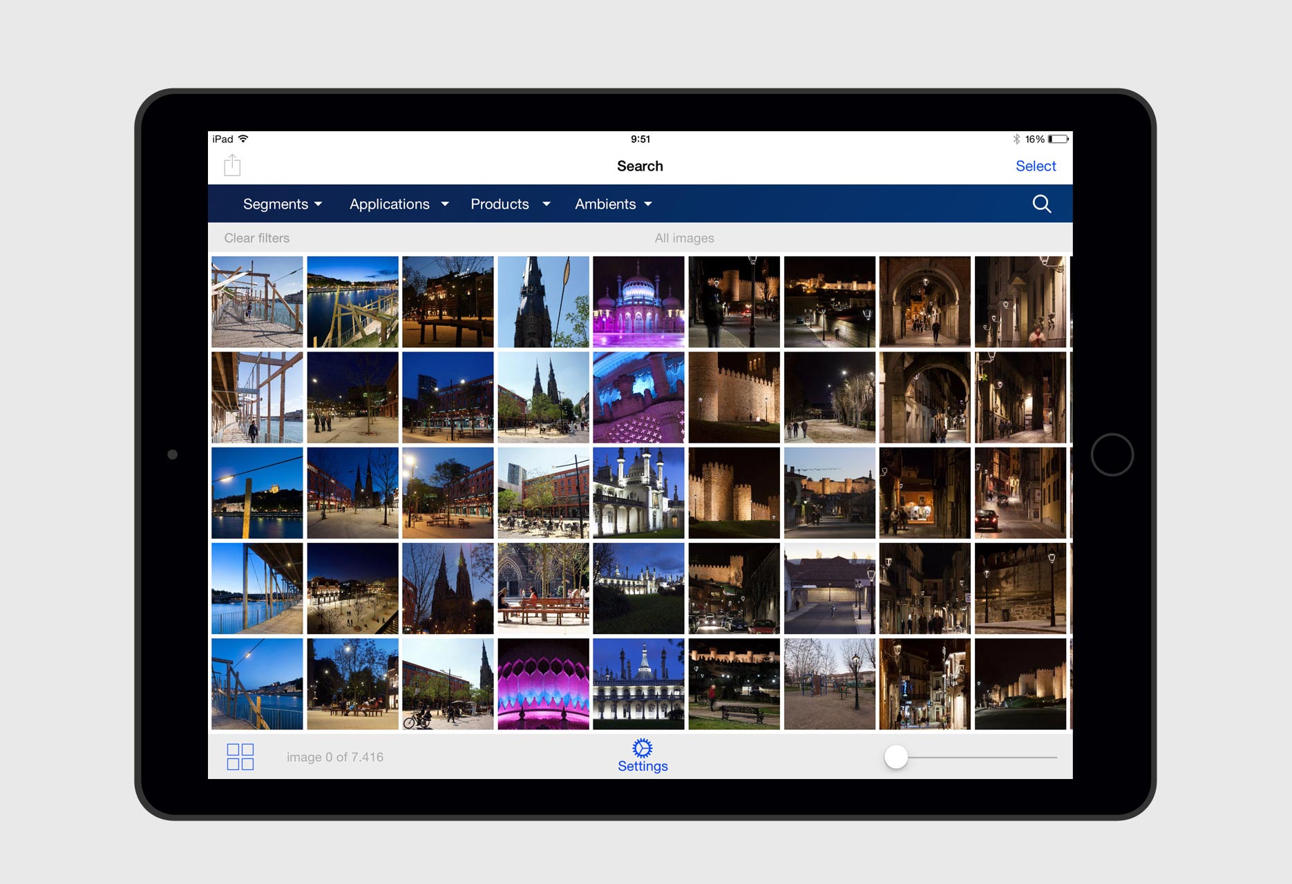 iPad application Philips Image bank - mobile app / iOS development - 2015