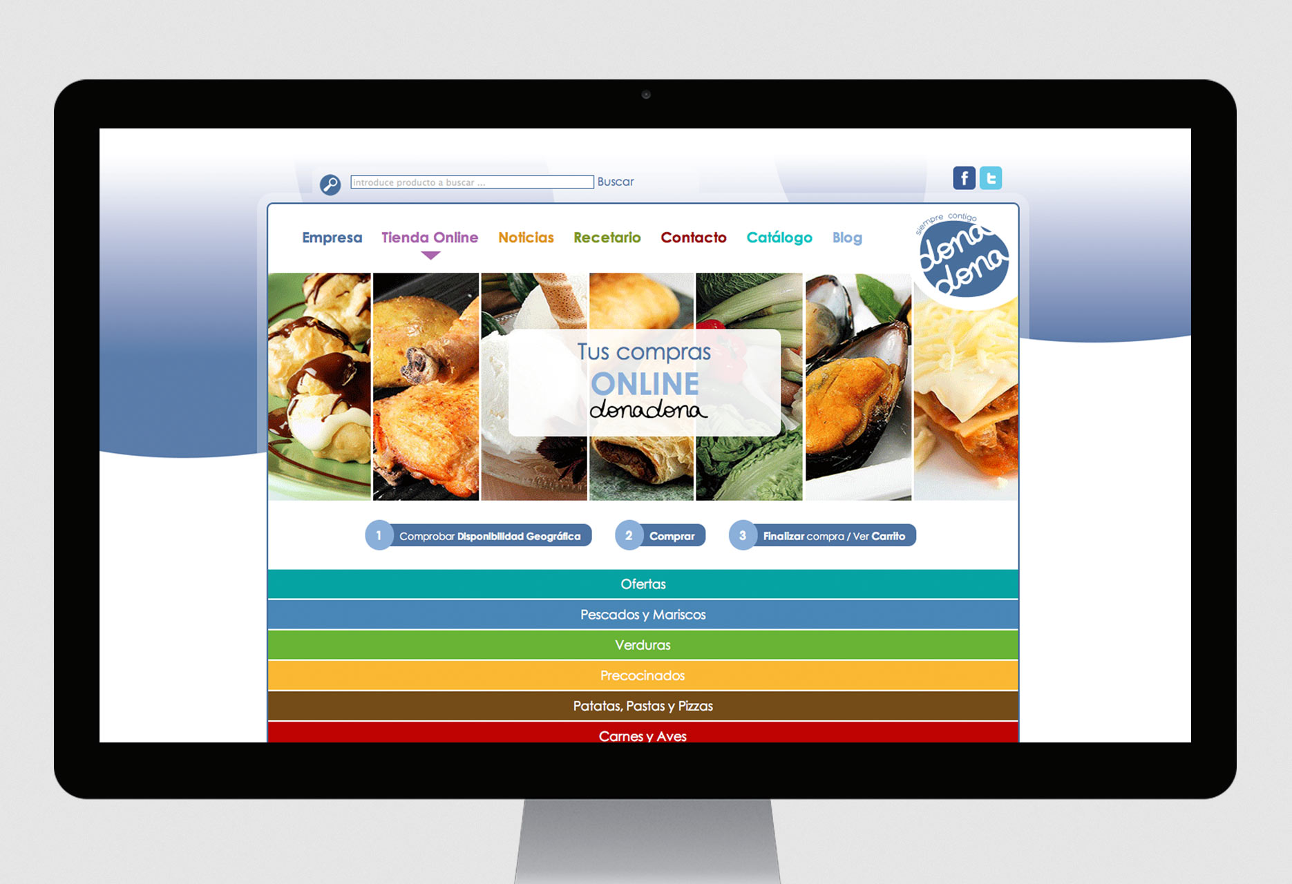 On-line store and corporate website Ultracongelados Dona Dona - e-commerce / web development / web design / CMS - 2013