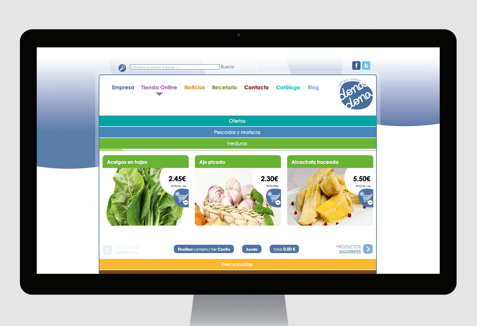 On-line store and corporate website Ultracongelados Dona Dona - e-commerce / web development / web design / CMS - 2013