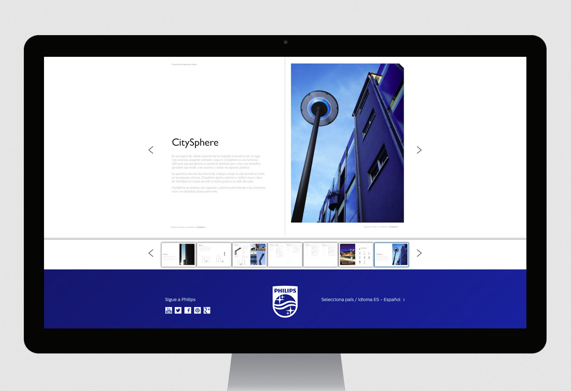 Catálogo web on-line E-Catalogo Philips - desarrollo web / gestor de contenidos - 2015