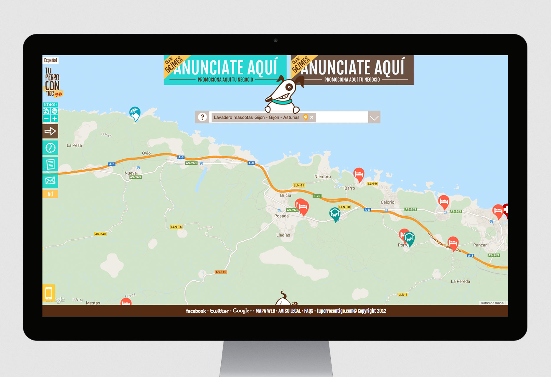 Social net website Tu perro contigo - mobile app / web development / responsive design / web design / CMS - 2012