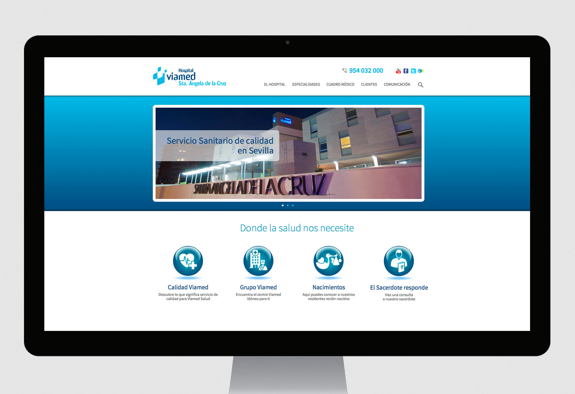 Corporate websites Webs Grupo Viamed - web development / CMS